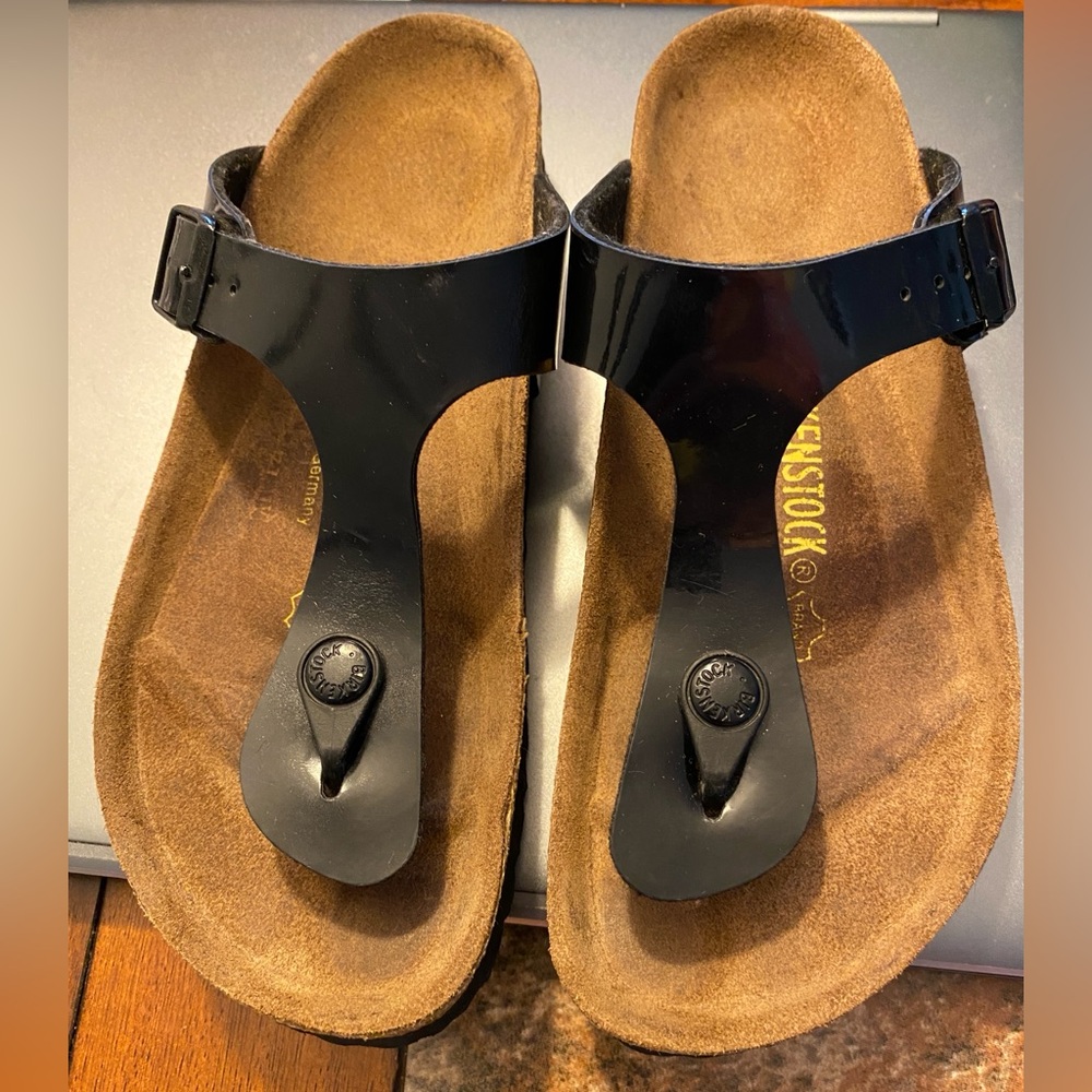 Birkenstock Gizeh Black Thong Sandals 37